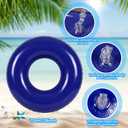 JellyArch 6 Pcs Inflatable Pool Floats 28 Inches Swim Tube Bulk for Adults Swimming Ring Pool Floaties for Beach Party Decorations Women and Men River Lake Summer Vacation Holiday (Neon Navy)
