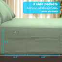 Deep Pocket King Fitted Sheet with Straps - Fits Mattresses Up to 21" Thick - 3 Piece Bed Sheets - Moisture Wicking, Cooling & Soft Fitted Sheet & Pillow Cases (Light Green)