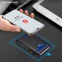 Wallet for Men RFID Wallet with 2 ID Windows & Money Clip, Slim Pop Up Card Holder for 10-12 Cards, Bifold Minimalist Smart Wallet for Front Pocket, Compact Metal Credit Card Holder, Gifts for Men
