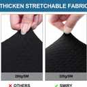 Smiry Waterproof Seat Covers for Dining Room Chairs Set of 4, Stretch Jacquard Removable Washable Chair Seat Slipcovers Protector, No Rear Covers, Black