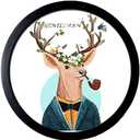 RayLineDo Round Picture Frame Wall Hanging Photo Frame Living Room Decor Art Painting Mural Frame (Black 7 inch)