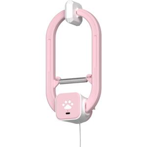 Rechargeable Electric Cat Teaser Interactive Door Clip Teaser for Cats, 2 Motion Modes (360 Spin & Irregular Jumping), Smart Auto Cat Toy for Exercise & Fun (No Remote)(Pink)
