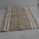 PURRUGS Bathroom Rug Non-Slip Machine Washable 24" x 36", Super Absorbent and Quick Dry Shaggy Microfiber Bath Mat, Extra Soft and Plush Bath Rug for Bathtub, Shower and Sink, Beige