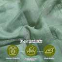 NICETOWN Linen Sheer Curtains Flax Textured for Living Room, Grommet Semi Sheer Vertical Drapes Privacy with Light Filter for Home Office/Farm House, W52 x L84, Olive Green, 1 Pair