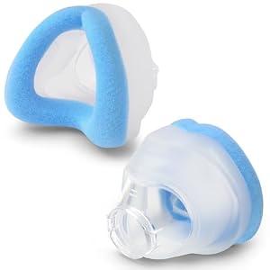 Medihealer Upgraded N20 Nasal Cushion for Airfit N20 Nasal Mask(M), 2 PCS Ultra Comfortable Memory Foam Cushion Compatible with Airfit N20, Great Value CPAP Supplies (Blue）