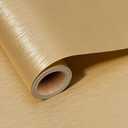 BIOBROWN Gold Kraft Wrapping Paper Roll - 17 Inch X 33 Feet (47 sq.ft) Solid Color Pearly-Lustre Paper, Shiny Textured Gift Wrap for Mother's Day, Birthday, Bridal Shower, Graduation Gifts, Parties