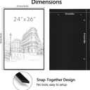 Giftgarden 24x36 Poster Frame 6 Pack, Easy Snap‑On Assembly, Black