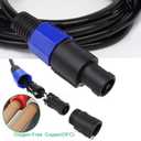 Professional 12 Gauge 75 Feet Speakon to Speakon Cables - 12AWG 75ft DJ/PA SpeakON Cords AMP Audio Wires - 2 Pack
