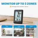 Newentor Indoor Outdoor Thermometer Wireless, Weather Stations Wireless Indoor Outdoor, Outdoor Thermometers for Patio House, Outside Inside Thermometers with Comfort Indicator, Black with 1 Sensor