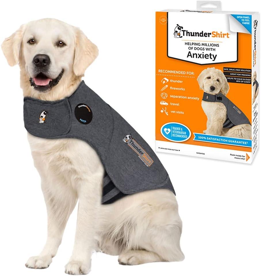 ThunderShirt for Dogs, XLarge, Heather Gray Classic - Dog Anxiety Relief Calming Vest