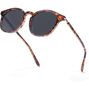 SIPHEW Classic Small Round Sunglasses for Men, Retro Sunglasses Polarized UV Protection Lens for Outdoor/Driving