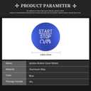 LECART Start Stop Button Cover Fit for Jeep Grand Cherokee 2024-2014, Blue Keyless Ignition Button Trim Sticker, Auto Interior Accessory