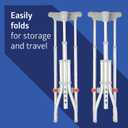 Medline Folding Aluminum Crutches for Kids, Adults, and Seniors, Walking Aid, 300 LB Weight Capacity, 1 Pair, Fitting 4'7"-6'7", Foldable Crutch Includes Padded Underarm Cushions