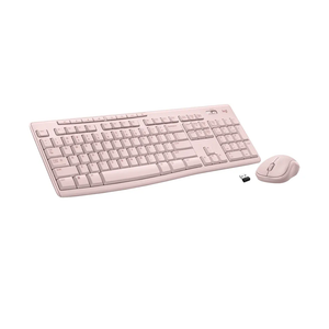 Logitech MK270 Wireless Keyboard and Mouse Combo for Windows, 2.4 GHz, 8 Multimedia Keys, PC, Laptop, Wireless Keyboard Compact Mouse Combo - Rose