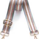 S-Jacorry Purse Strap Replacement Crossbody Wide Shoulder Strap Adjustable Canvas Straps Handbag Strap Replacement Belts (Gold Buckle-110)