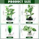 14 Pcs Aquarium Decorations Fish Tank Artificial Plastic Plants Silk Aquarium Plants Aquatic Water Grass Foreground Decor for Fish Tank Decoration