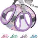 Dog Harness for Small Medium Dogs No Pull, Cat Harness and Leash Set, Step in Puppy Harness (Purple, XXS)