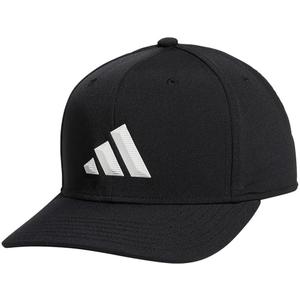adidas Mens Three Bar Structured Snapback Adjustable Fit Hat 2.0 (One Size, Black/White)