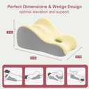 Natural Latex Pillow for Adults - Ergonomic Support for Maternity, Home & Couples, Multi-Functional for Sleeping, Lounging, Reading, Removable Washable Cover (Yellow)