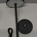 Cordless LED 12" Small Table Lamps Set of 2, Modern Portable Desk Lamp, 3 Color Dimming Rechargeable Battery Lights for Bedroom, Outdoor, Restaurant, Bedside, Baby Night Light, Gifts (Black)