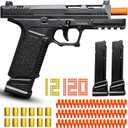 Automatic Shell Ejecting Toy Gun Pistol, Soft Bullet Toy Gun for Boys, Education Model Realistic Toy Pistol Shooting Game Toys Gifts Christmas Birthday for Kids 8+