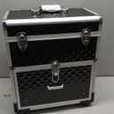 Adazzo Professional Rolling Makeup Case with Drawer for Makeup Artists Cosmetic Train Case Large Storage Case for Nail Technicians Cosmetology Case with Detachable Bag for Hairstylist Black