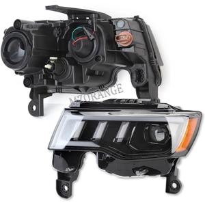 2xCar LED Headlights Compatible For Jeep Grand Cherokee 2017 2018 2019 Front Bumper Led Fog Lights DRL Low High Beam Lights Car Accessories