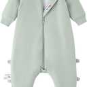 kaiya baby Unisex Toddler Sleep Sack with Feet, 2.5 Tog Baby Winter Sleep Sack Long Sleeve Gifts for Boys & Girls (3T-4T, Pea Green)
