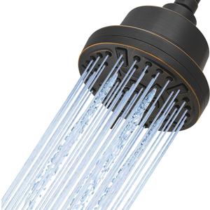 Filtered Shower Head Oil Rubbed Bronze,High Pressure 7 Modes Shower Heads with Filter for Hard Water Replacement Remove Chlorine, ABS