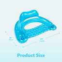 SLOOSH Inflatable Pool Floats Adult,1 Pack Pool Chairs with Cup Holders,Pure Blow up Floats Chair,Hammock Noodle Mat for Relaxing Summer Water Fun Swimming Party Beach Blue