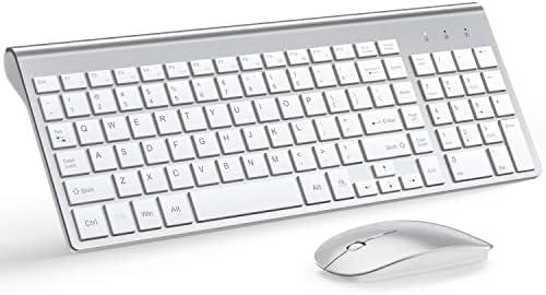 Amazon.com: Wireless Keyboard and Mouse Ultra Slim Combo, TopMate 2.4G Silent Compact USB 2400DPI Mouse and Scissor Switch Keyboard Set with Cover, Batteries Included, for PC/Laptop/Windows/Mac - Silver White : Electronics
