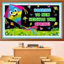 Spring Kite Bulletin Board Decoration Set, Spring Flower Inspirational Classroom Decorations Floral Butterfly Kite Cutouts March April Library School Home Nursery Wall Window Door Decor for Teacher