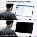 Mamol 19 Inch Computer Privacy Screen Filter for 5:4 Widescreen Monitor, Removable Eye Protection Anti Glare Spy Blue Light Filter Privacy Shield, Anti Scratch Screen Protector Film 19 In