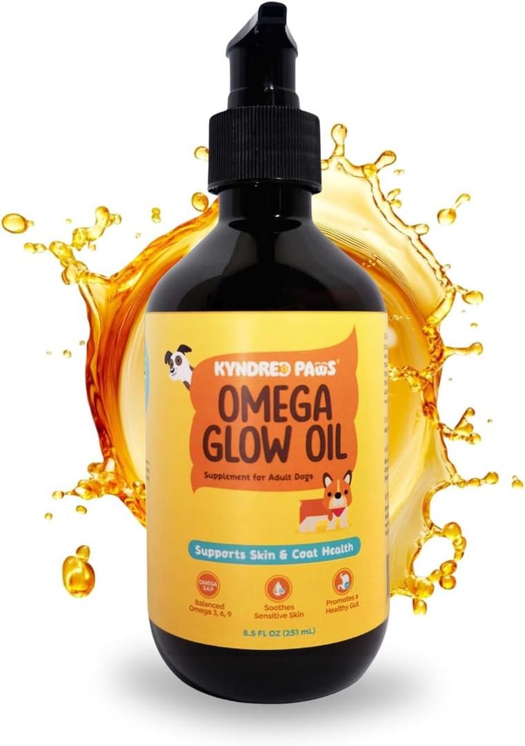 Omega-3-6-9 Oil for Dogs, Naturally Flavored & No Fishy Smell - 8.5 fl oz - Alternative to Salmon Based Fish Oil - 52% Omega 3-6-9-18% Lauric Acid - Supports Skin, Coat and Gut Health