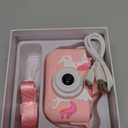 OUTUVAS Unicorn Kids Camera for Girls, Selfie 3-12 Years Old Girls Christmas Birthday Gift Little Toys 3 4 5 6 7 8 9 (Pink)