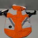 IECOii Dog Winter Coat Waterproof - Orange - Dog Coat with Harness Built in for Dogs, Thermal Warm Fleece Lined with Zip Up Cold Weather Jacket, Reflective Snowsuit for Outdoor Hiking (Medium(Chest:20.9 in))