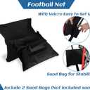 3x6FT Football Net with Throwing Target Strike Zone for Kicking Punting and QB Accuracy Training Portable Football Practice Equipment with Steel Base and Carry Bag