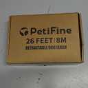 PetiFine 26ft/8m Heavy Duty Retractable Dog Leash for Large Dogs,Strong Extendable Dog Leash Up to 110 lbs, Reflective Nylon Tape Tangle Free (Blue)