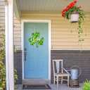 St. Patrick's Day Decorations Wooden Shamrock Door Wreath for Front Door Welcome Lucky Sign, Farmhouse St. Patrick's Decor Hanging Sign Outdoor Indoor Shamrock Clover Spring Wall Home Decor