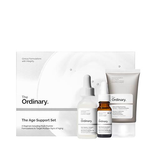 The Ordinary Age Support Set - 3-Step Anti-Aging Skin Regimen with Multi-Peptide + HA, Multi-Peptide Eye Serum, and Natural Moisturizing Factors + Phyto Ceramides | Skincare Set