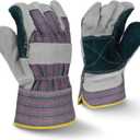 Shoulder Gray Split Cowhide Leather Glove