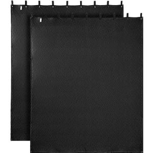 VEVOR 2 Pcs Sound Dampening Blankets, Soundproof Curtains with 96 x 80 in, Soundproof Blanket with Grommets, Studio Grommeted Blanket, for Window, Door, Light Blocker, Music Recording, Black
