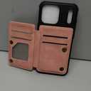 Vinich for iPhone 17 Pro Max Wallet Case with Card Holder, RFID Blocking Credit Slots Kickstand Shockproof Phone Cover Fit for iPhone 17 Pro Max 6.9" Rose Pink