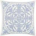 Laura Ashley Home - Throw Pillow with Envelope Closure, Elegant Home Decor for Bed or Sofa (Mila Blue, 18" x 18")