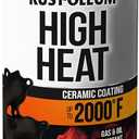 Rust-Oleum 248903 Automotive High Heat Spray Paint, 12 oz, Flat Black