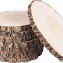 ilauke 8Pcs Unfinished Round Wood Slices 8-9Inch Wood Slices for Centerpieces, Natural Willow Wood Slabs Rustic Table Decor, Perfect for Wedding Decor and DIY Craft Projects