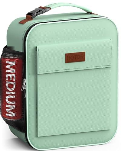 HOTOR Lunch Bag for Men & Women - Large Capacity Insulated Lunch Bag with Mutiple Pockets, Wear-Resistant Cooler Lunch Box for Office, Picnic, Green, 7L, 9.06" x 4.33" x 10.63"