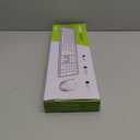 Wireless Keyboard and Mouse Combo - Full Size Slim Thin Wireless Keyboard Mouse with Numeric Keypad 2.4G Stable Connection Adjustable DPI (White & Silver)