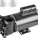 VEVOR 2 Speed SPA Pump, 56-Frame, AC 220-240V Hot Tub SPA Pump, 4HP/210GPM/65.61ft High Speed or 0.7HP/103GPM/16.07ft Low Speed, 2" Port 90 Rotational Interface for Hot Tub, Tested to UL Standards