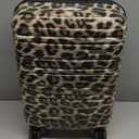 LARVENDER Luggage Sets 3 Piece, Hardside 20 IN Carry on Luggage Airline Approved PC+ABS Suitcase Set with Spinner Wheels TSA Lock, Lightweight Rolling Suitcase for Men and Women, Cheetah Print